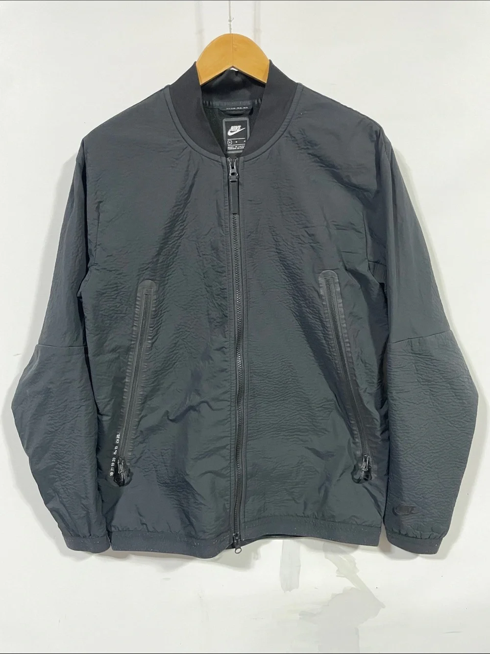 Nike tech fleece Black Men's Bomber Jacket with Zip Pockets